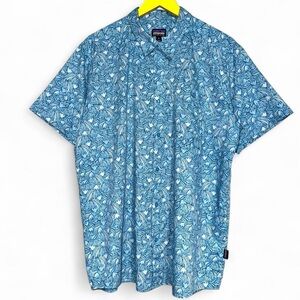 Patagonia On The Go Shirt Blue Patterned Size XL